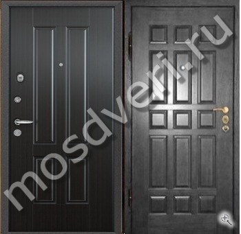 Утеплённая дверь для квартиры с отделкой чёрным МДФ - купить от производителя Мосдвери Утеплённая дверь для квартиры с отделкой чёрным МДФ